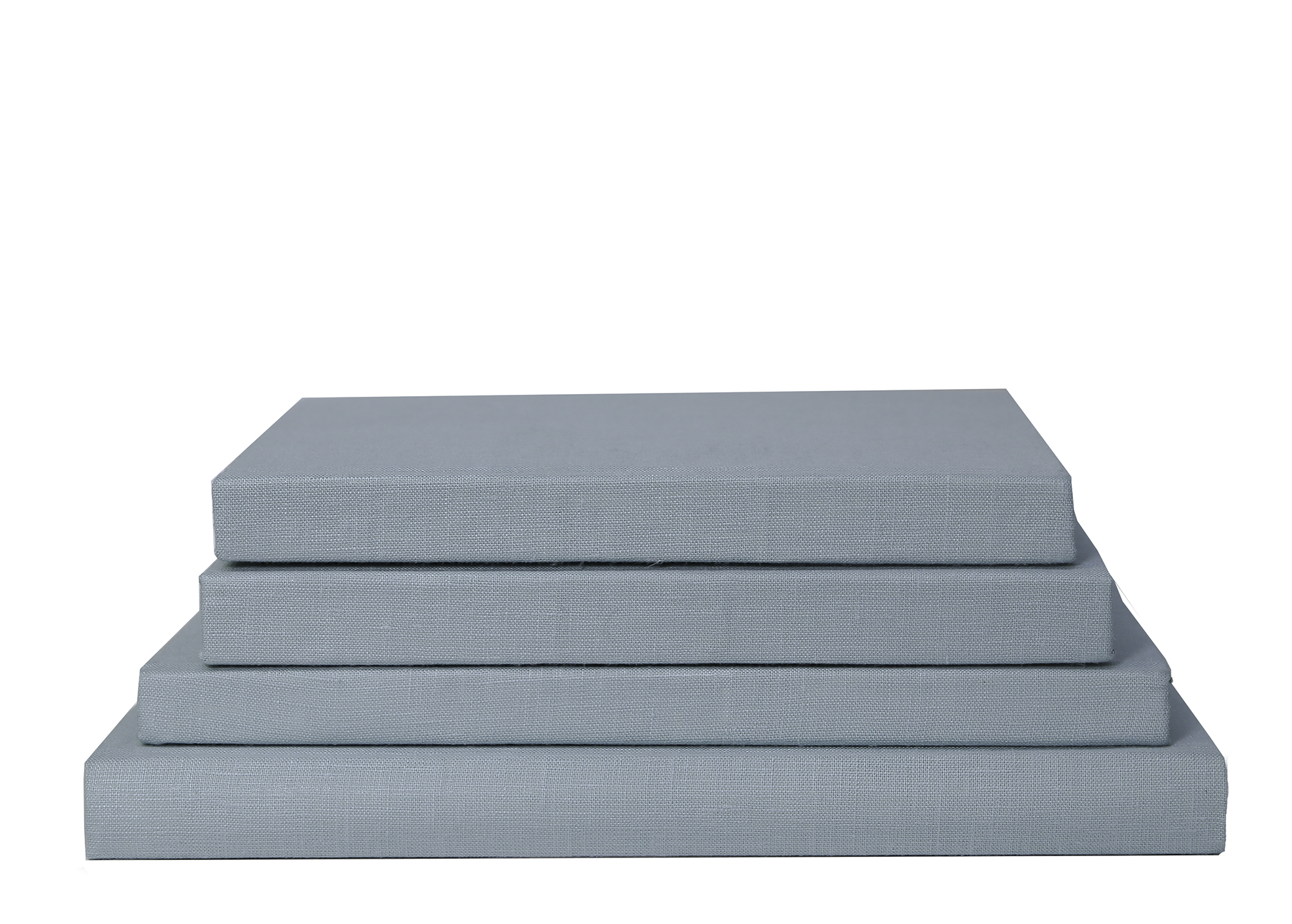 Linen Wrapped Coffe Table Books by the Foot, Seafoam