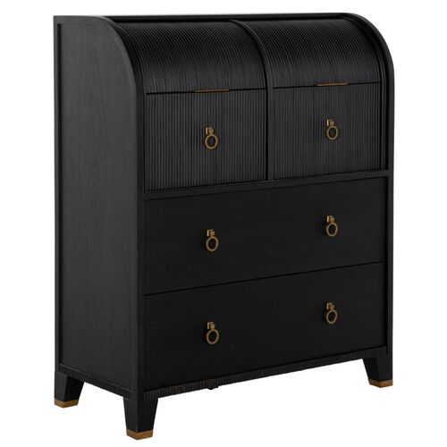 Maison 4-Drawer Chest, Black