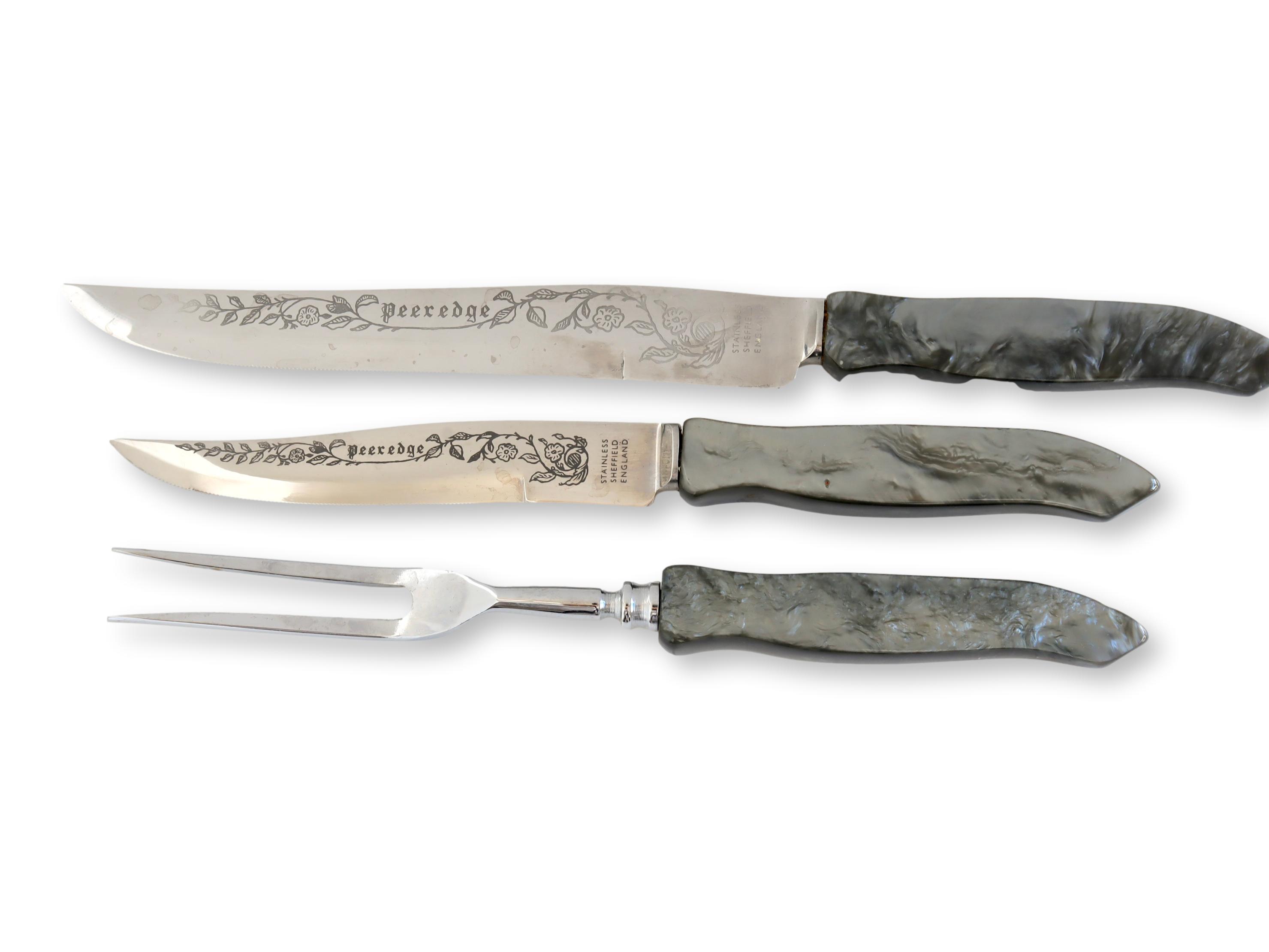 1940s Sheffield Faux Pearl Carving Set~P77690008
