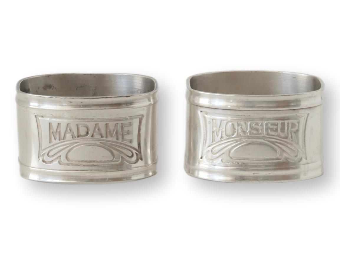 French Madame & Monsieur Napkin Rings~P77689671