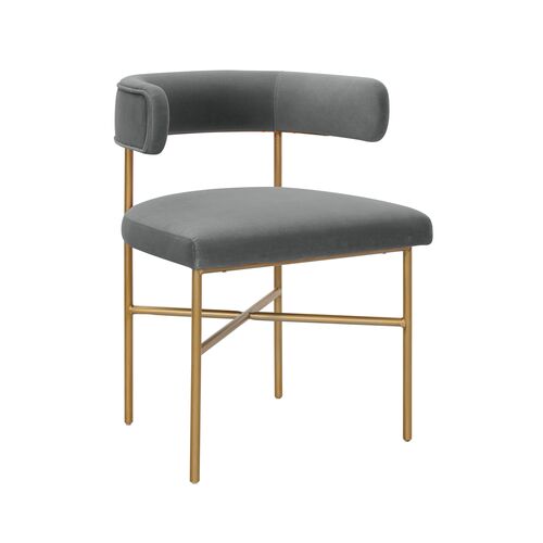 Kendall Dining Side Chair, Gray Velvet~P69500349