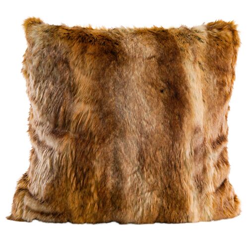 Harper Faux Fur Pillow, Brown~P77618527