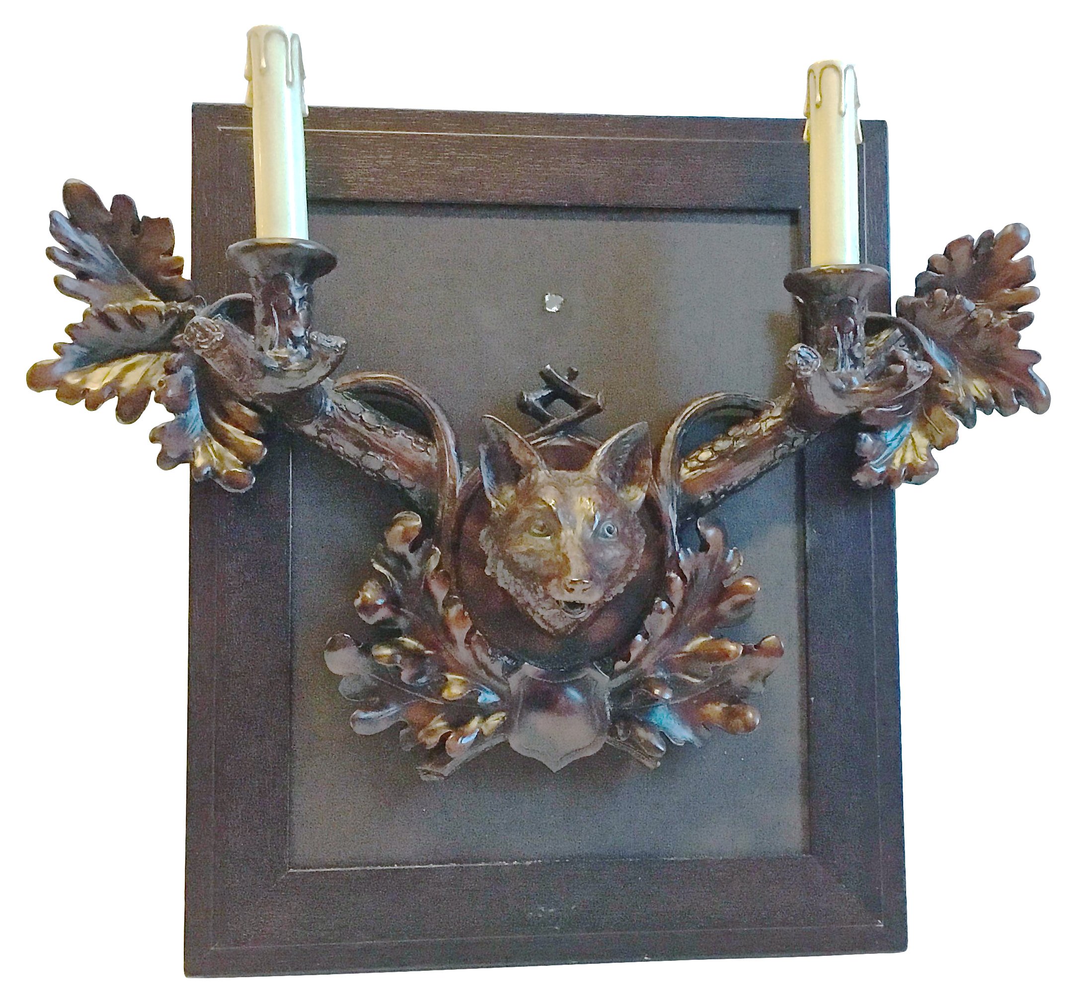 Fox & Leaf Composite Wall Sconce~P77514134