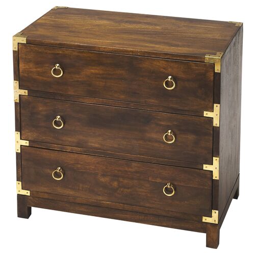 Lena Campaign Dresser, Brown/Gold~P77263552