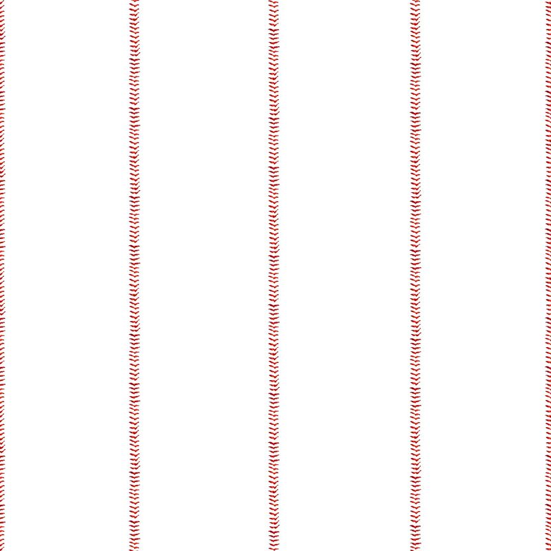 Baseball Stitch Wallpaper, Red/White