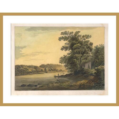 View Above the Falls of the Schuylkill by Joshua H. Shaw Framed Print