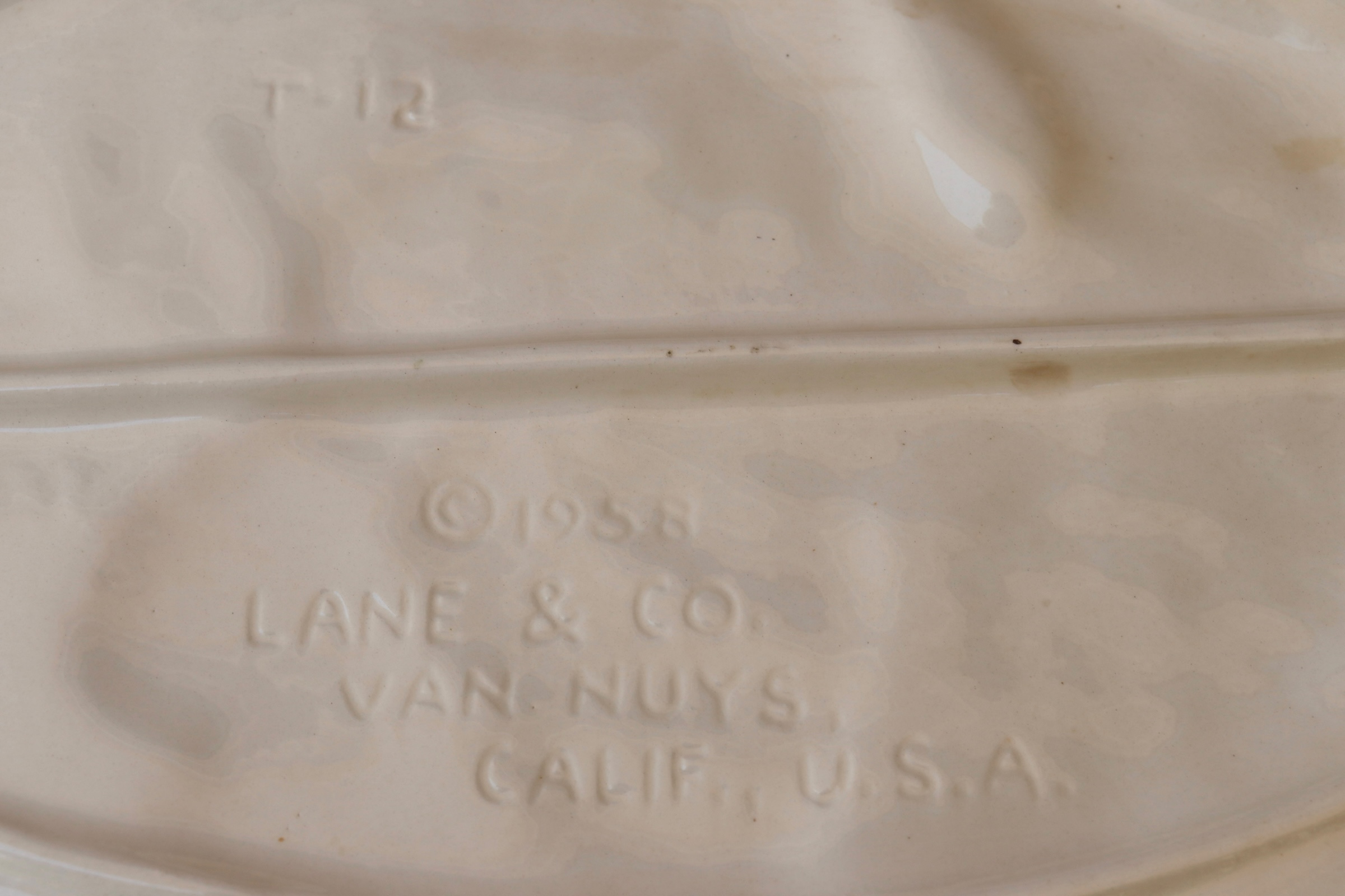1958 Lane & Co Ceramic Turkey Platter~P77693512