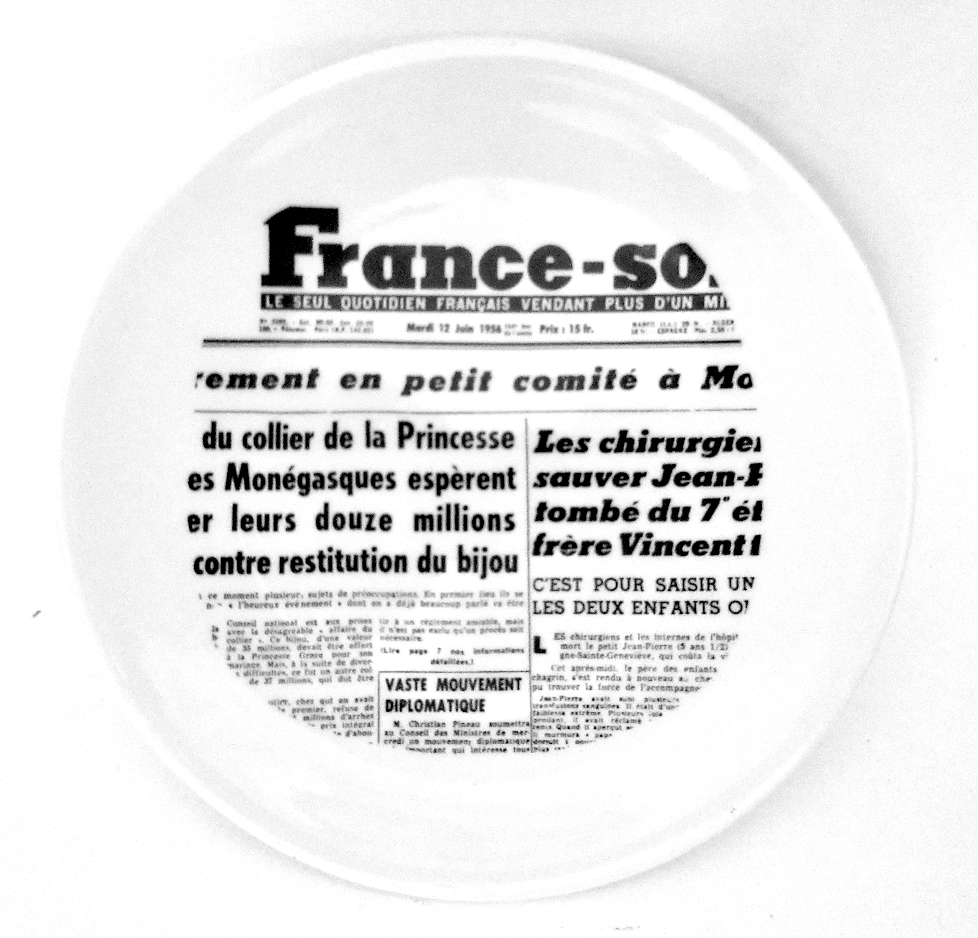 Fornasetti-Style MCM French Plate~P77678865