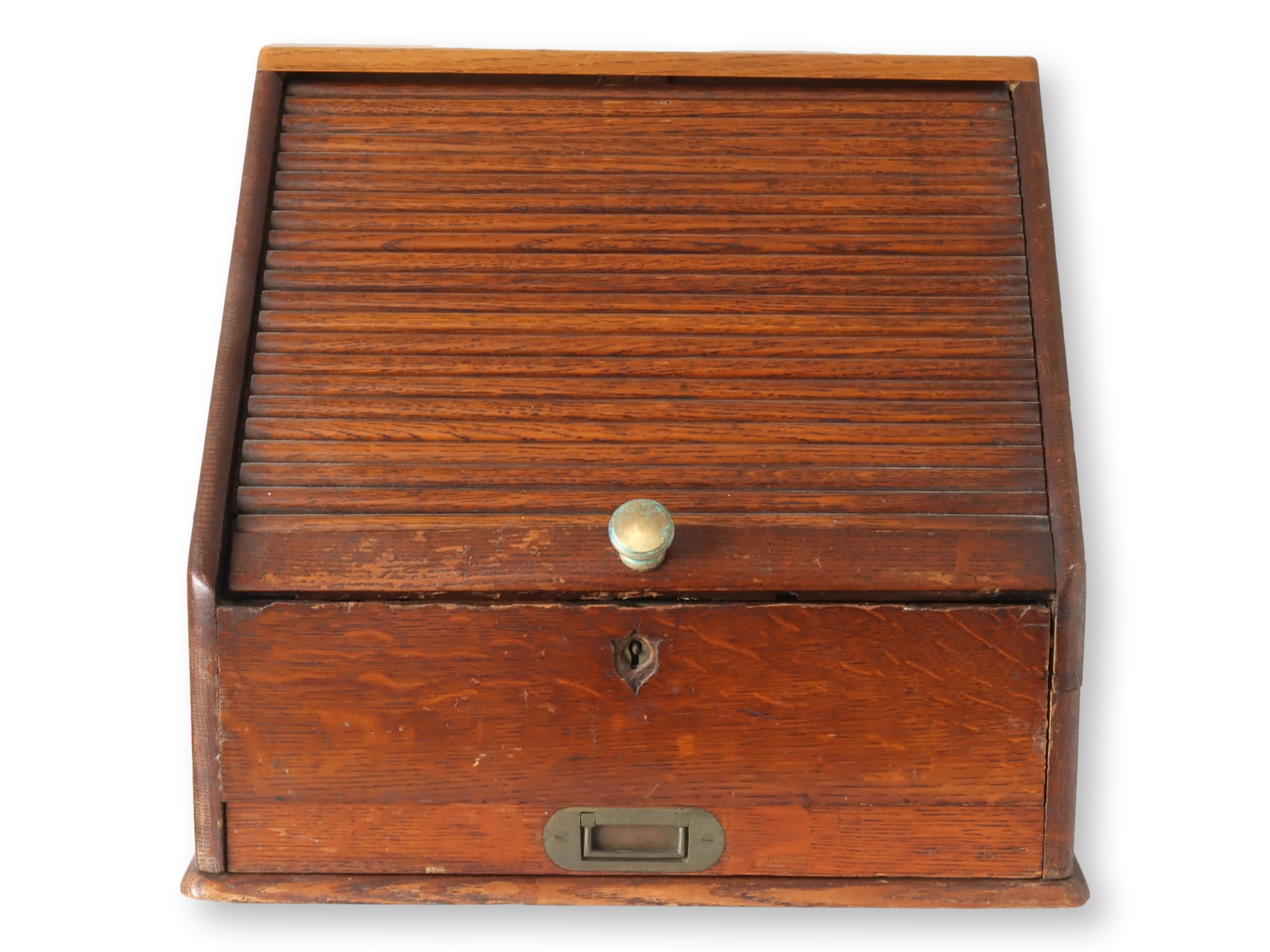 Antique Tabletop Roll Top Desk Organizer~P77728940