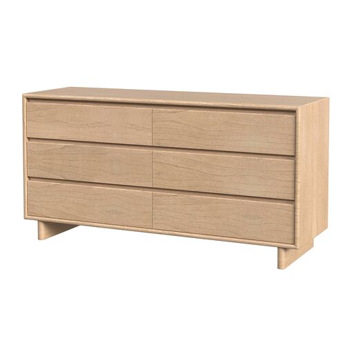 Jade Wood Panel 6-Drawer Dresser Jade Wood Panel 6-Drawer Dresser