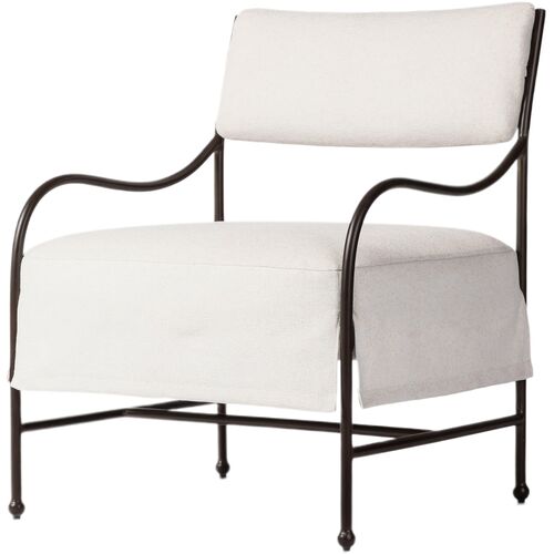 Nevin Outdoor Aluminum Lounge Chair, Alessi Linen