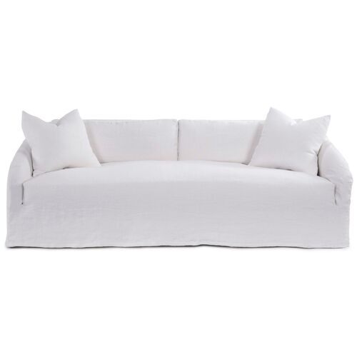 Reilly Slipcover Sofa, Ivory Linen~P77410117