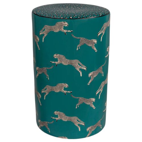 Leaping Cheetah Garden Stool
