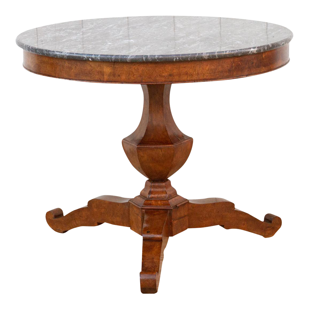 19th C.French Burr Walnut Center Table~P77687326