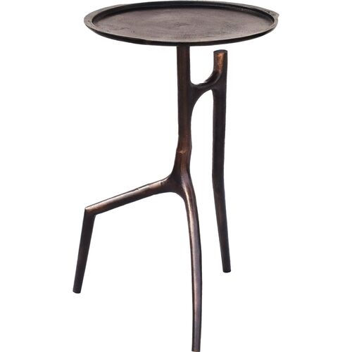 Maida Aluminum Side Table, Bronze