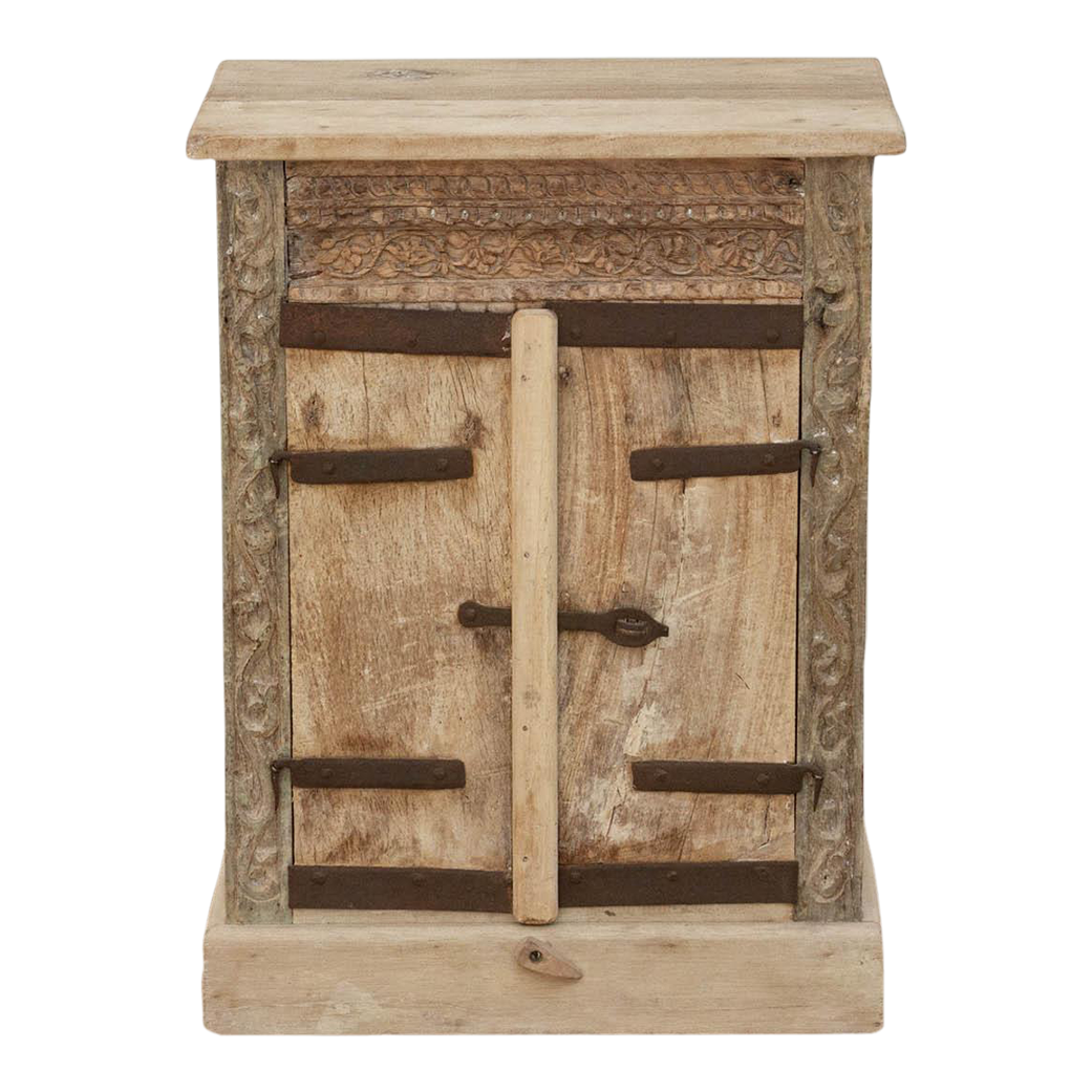 Reclaimed Teak Bleached Bedside Cabinet~P77698296