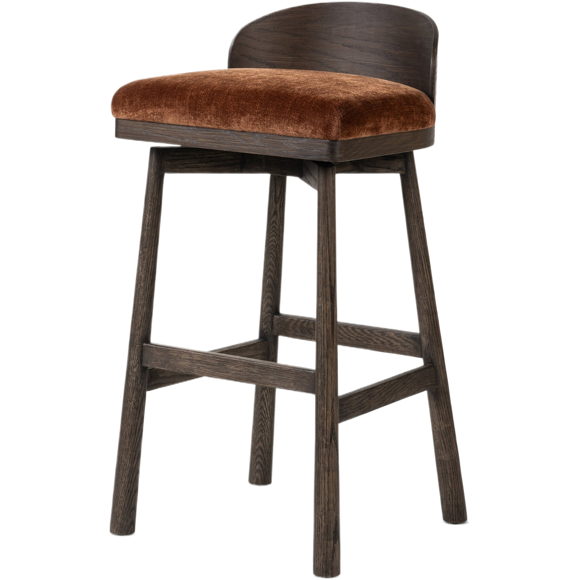 Aunex Swivel Bar Stool, Altair Sienna