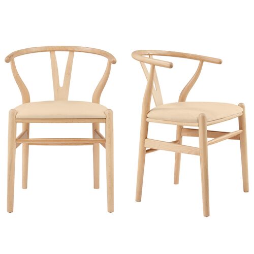 S/2 Rivello Side Chairs, Velvet