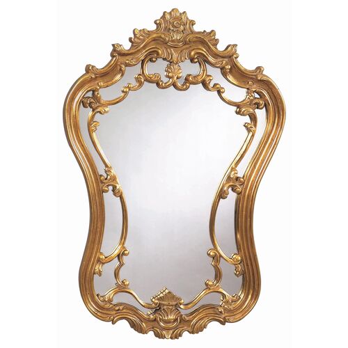 Hermosa Wall Mirror, Gold Leaf~P47385276