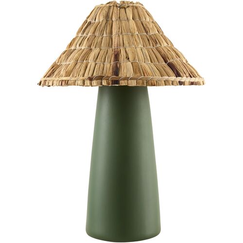 Calis Seagrass Shade Matte Ceramic Table Lamp Calis Seagrass Shade Matte Ceramic Table Lamp