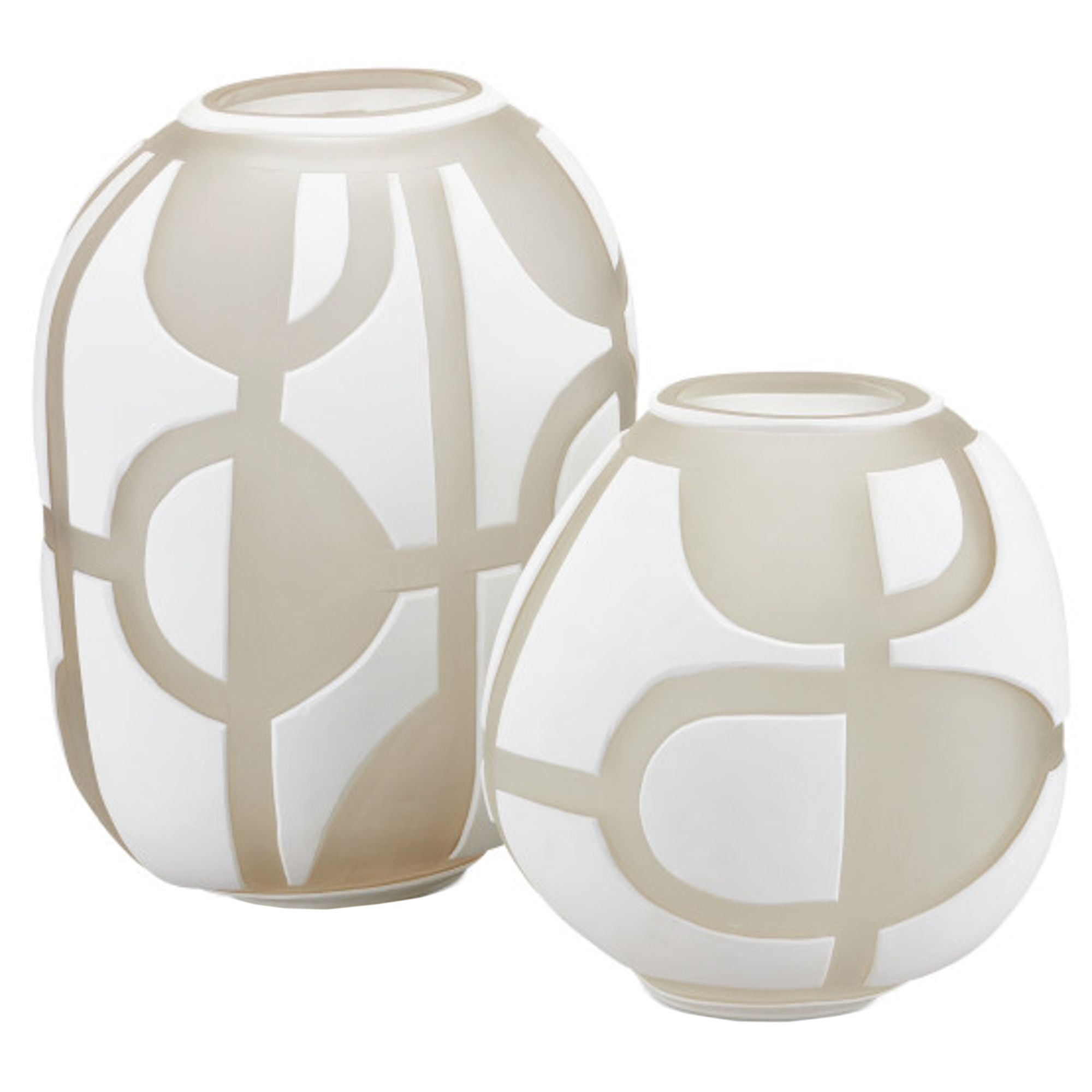 ART DECO Style ガラス 金属 花瓶 Vintage Art Deco Vases at Pamono