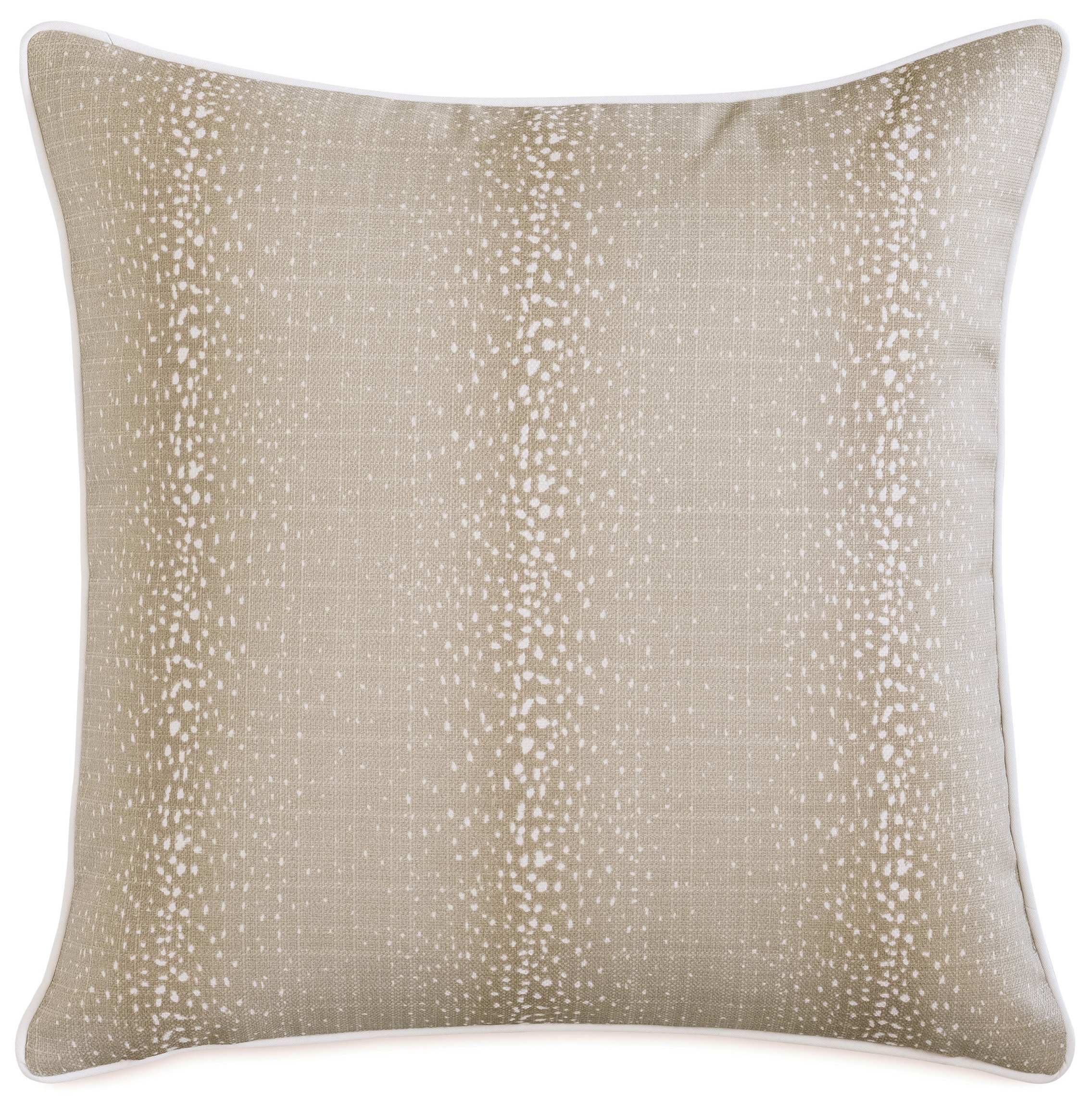 Evie 20x20 Outdoor Pillow, Tan/White One Kings Lane