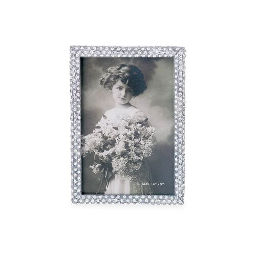 Palmyra Jeweled Picture Frame, Silver~P77380848
