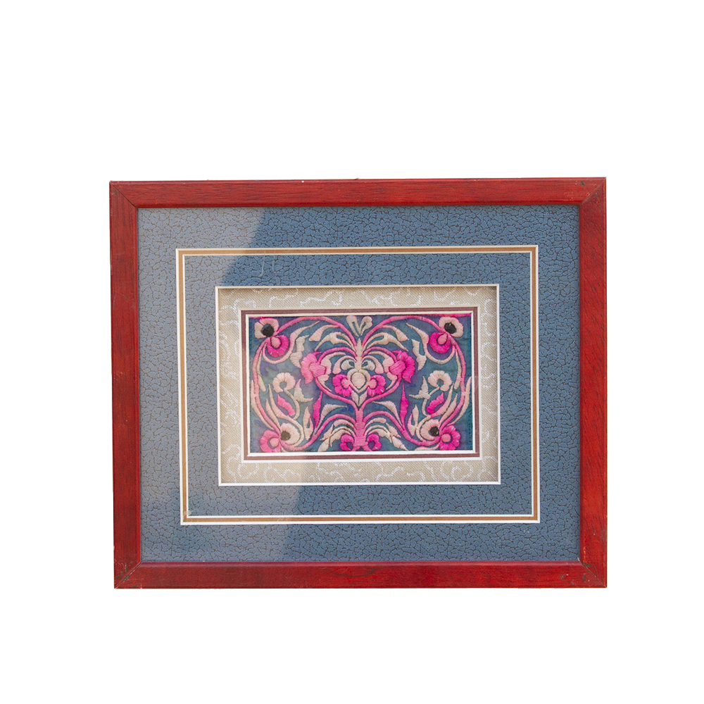 Antique Chinese Daisy Embroidery Frame~P77667624
