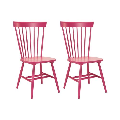 S/2 Abigail Side Chairs, Pink~P40694924