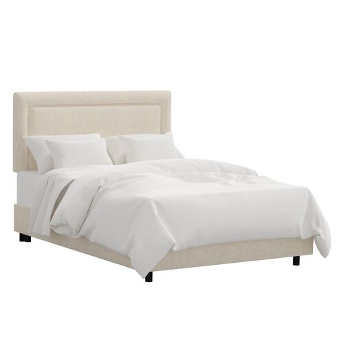 Windsor Border Bed, Linen Windsor Border Bed, Linen