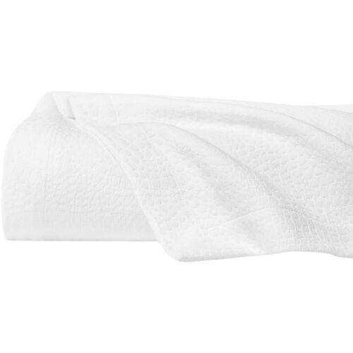 SFERRA x Scalamandré Cobblestones Coverlet, White