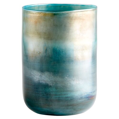 9" Reina Small Vase, Ocean/Pyrite~P77488630