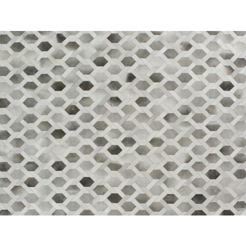 Natural Hide Cowhide hand-tufted Rug, Gray/Silver~P77650164