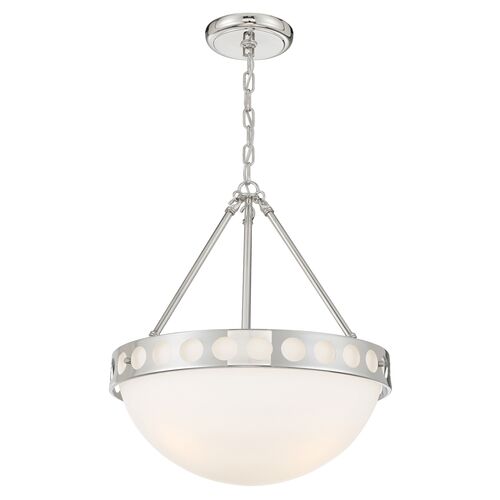 Kirby Large 3-Light Chandelier, Polished Nickel~P77646670