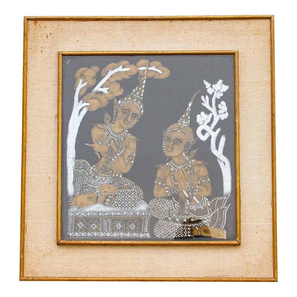 Vintage Framed Thai Dancers~P77717991