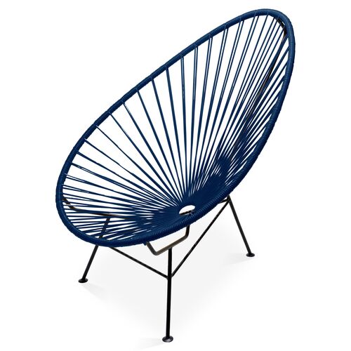 Acapulco Outdoor Lounge Chair, Navy~P77284464
