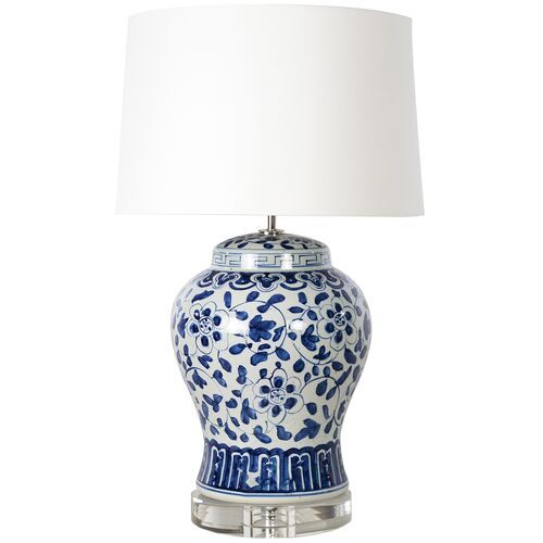 Southern Living Royal Ceramic Table Lamp, Blue