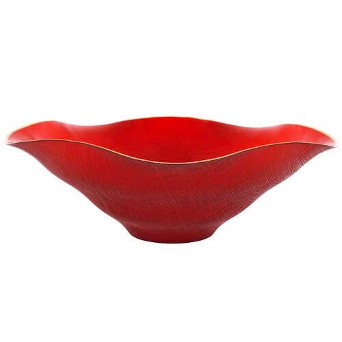 Holiday Glass Centerpiece, Red