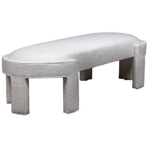 Marlborough Performance Boucle Bench, Del Ray Pearl