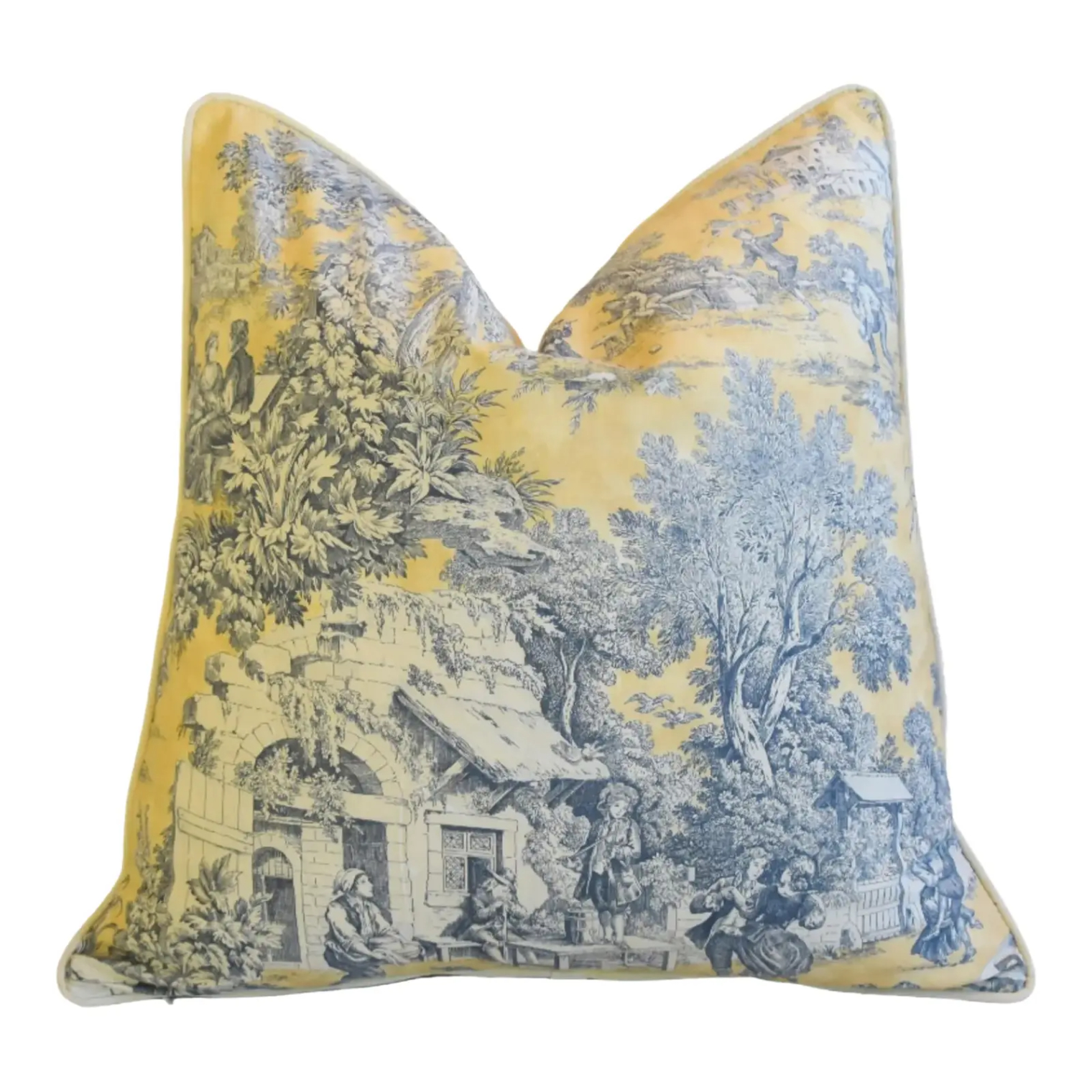 French Countryside Cottage Toile Pillow~P77746196