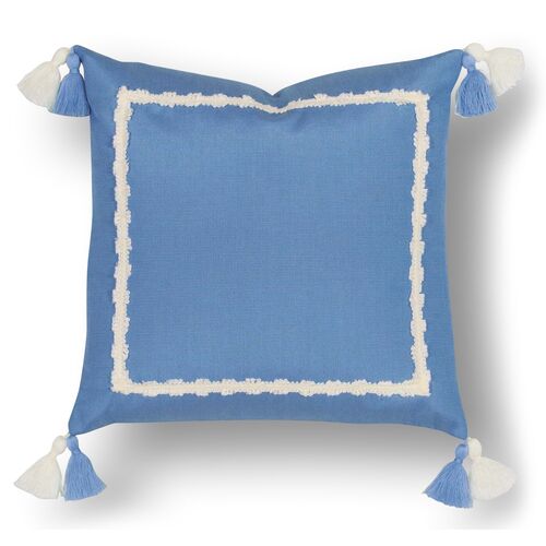 Liz 18x18 Outdoor Pillow, Blue/White~P77475155