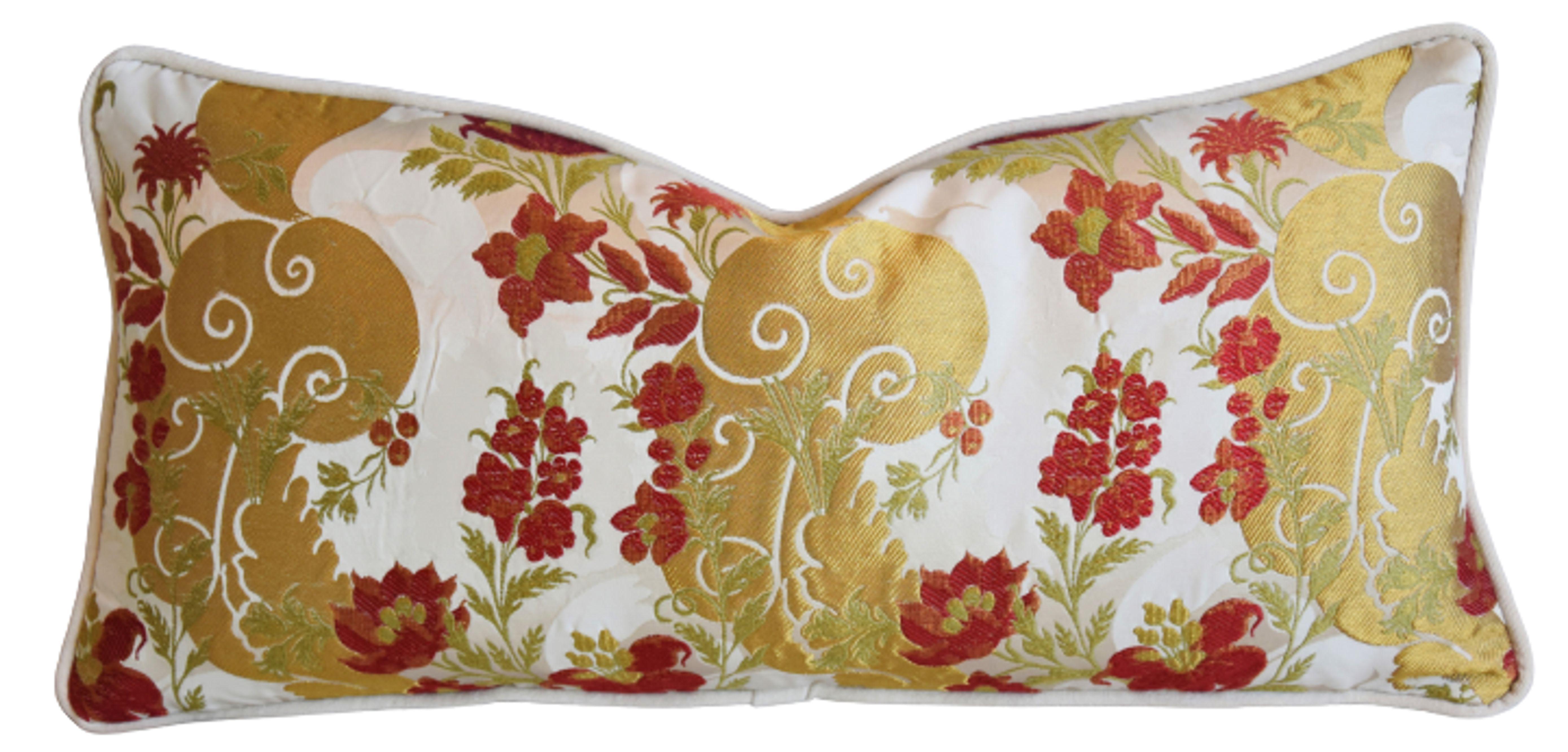 Old World Weavers Floral Silk Pillow~P77681722