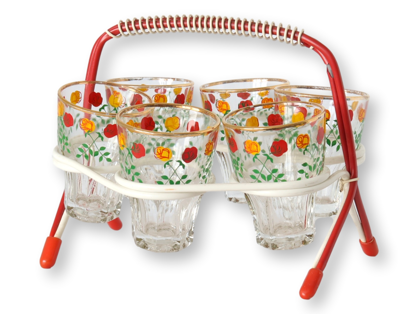 Midcentury Floral Shot / Liqueur Set~P77705192