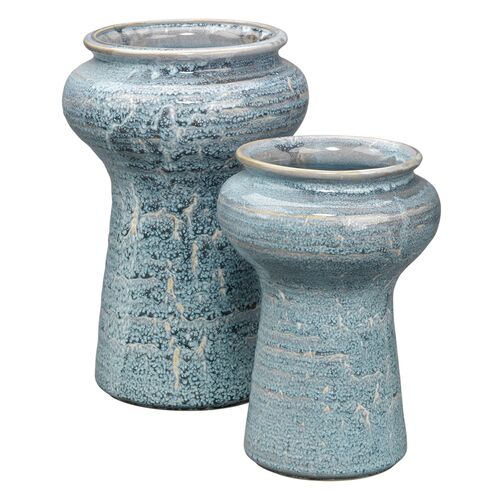 S/2 Snorkel Vase, Blue~P77612450
