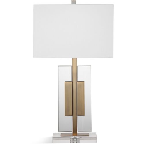 Thia Table Lamp, Crystal/Brass~P77644246