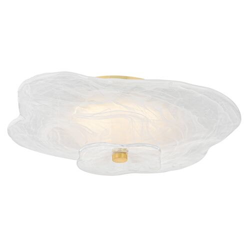 Idris LED Flush Mount, Aged Brass Idris LED Flush Mount, Aged Brass