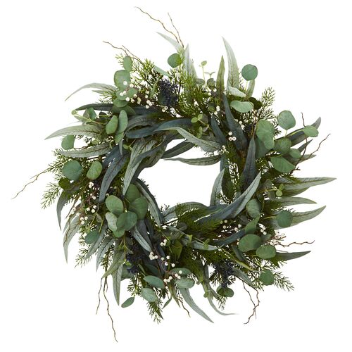 Faux 24in Eucalyptus Wreath