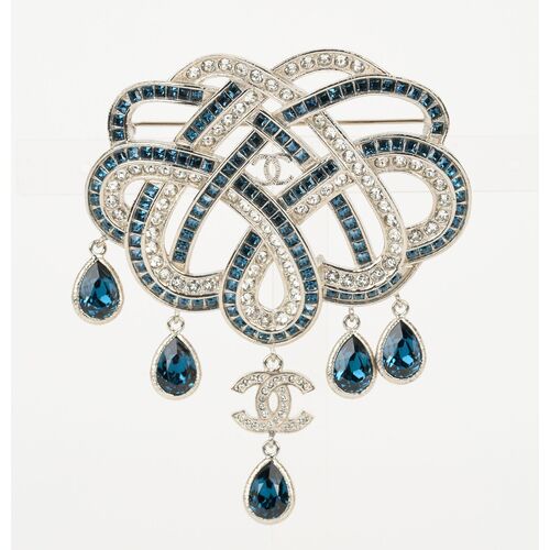 Chanel Sapphire & Crystal Drops Brooch~P77718012