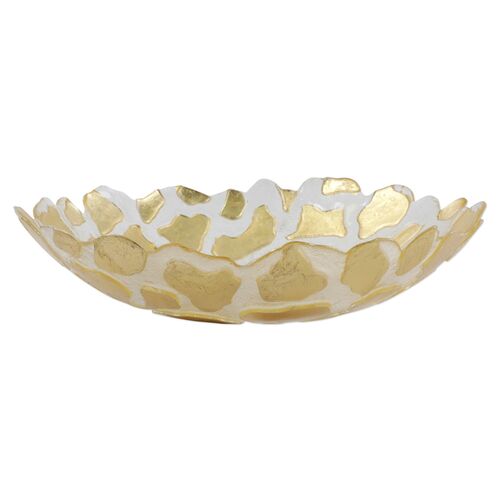 Rufolo Glass Giraffe Medium Shallow Bowl, Gold~P77631282