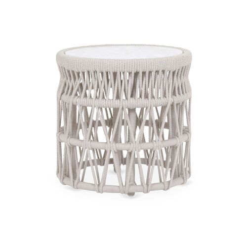 Farrah Outdoor Side Table, Flax Rope~P77567513